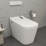 Homary Modern Intelligent Smart Toilet One-Piece Floor Mounted Square with Remote Control and Automatic Cover in White