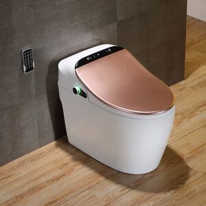 Homary Set of Two Modern Smart 1.28 GPF Floor Mounted Elongated Toilet and Bidet with Seat