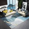 Homary 6' x 9' Multi-purpose Modern Style Retangular Blue & Gold Florid Area Rug