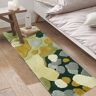 Homary 2' x 5' Modern Rectangle Abstract Tufted 3D Green Wool Area Rug Living Room & Bedroom Decorative Carpet