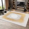 Homary 5' x 7' Modern Geometric Area Rug Decorative Carpet in Gray and Gold for Living Room & Bedroom