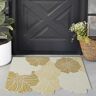 Homary Morden Brown Flowers Novelty Mat Non-slip Entryway Rug 2' x 3'