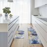 Homary 2PCS Modern Abstrict Kitchen Runner Rug Set Non-slip Thickened Anti-Fatigue Kitchen Mat