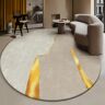 Homary 7' x 7' Circular Modern & Creative & Light Luxury Khaki & Yellow Area Rug Nylon Rug