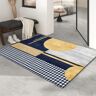 Homary Modern Geometric Houndstooth Gold Washable Door Mat Non-slip Entryway Rug
