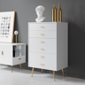 Homary Narre Modern Wood Dresser with 4 Drawers in White Storage Chest for Bedroom