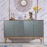 Homary Modern Cabinet Scale Patterned Sideboard Buffet with Doors & Shelves in Large