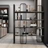 Homary Modern Storage Standing Etagere Bookshelf 4 Tiers in Black