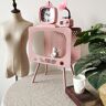 Homary Stert TV Sculpt Display Shelving Unique End Table in Pink