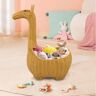 Homary 23.6'' Giraffe Rattan Floor Toy Storage Basket