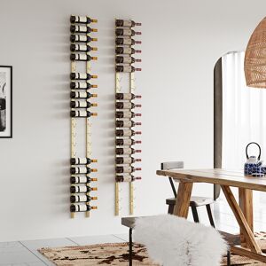 Homary Modern Gold Wall Mounted Wine Bottle Rack 21-Bottle Metal Wine Rack