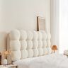 Homary Modern Queen Tufted Upholstered Boucle Headboard Pillow in White