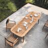 Homary Mid Century Modern 6 - Person Rectangle Wood Outdoor Patio Dining Table in Natural