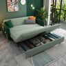 Homary 79" King Sleeper Sofa Green Upholstered Convertible Sofa Bed