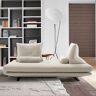 Homary 78.7"Modern Beige Linen Upholstered Sofa 3-Seater Sofa with Movable Cushions