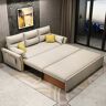 Homary 71" Convertible Full Sleeper Sofa Bed Cotton Linen Upholstered with Storage 3 Function