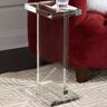 Homary Square Clear Acrylic End Table Modern Side Table