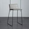 Homary 32.3" Height Counter Stool with Backrest PU Leather Upholstery Sled Counter Chair