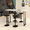 Homary Modern Upholstered Adjustable Height Swivel Black Bar Stool (Set of 2)