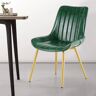 Homary Modern Green Dining Room Chairs PU Leather Upholstery Side Chair High Back (Set of 2)