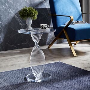Homary Contemporary Round Acrylic Side Table