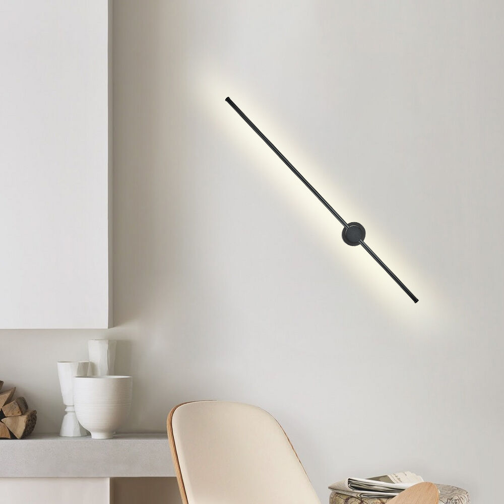 Homary Black Long Strip Wall Light Linear LED Wall Sconce