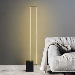 Homary Metal LED Floor Lamp Rectangular Standing lamp with Black Base
