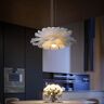 Homary White Acrylic Pendant Light Chandelier in Flower Shape