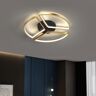 Homary Geometric Semi Flush Mount LED Ceiling Light with Golden Frame