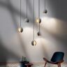 Homary Moon Cement Pendant Light Gray Hanging Light set of 6