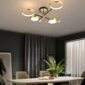 Homary Modern Semi Flush Mount Lighting Gold Ceiling Light Fixture LED Ring