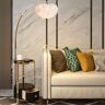 Homary Feather Overarching Floor Lamp End Table with Wireless Charging & USB Port