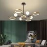 Homary 8-Light Chandelier Warm Ceiling Light with Glass Shade