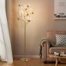 Homary Martly Art Deco 5-Light Ginkgo Leaves Floor Lamp White & Gold Standing Lamp Living Room