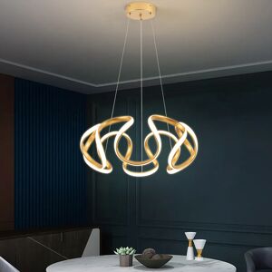 Homary Rola Minimalist Gold LED Unique Geometric Chandelier Haning Pendant Light