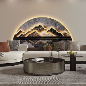 Homary 49.2" Modern Abstract LED Lighting Wall Decorative Painting Living Room Decorative