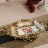Homary Gold & White Fruit Plate Basket Decoration Bowl Resin Serving Tray with Handles