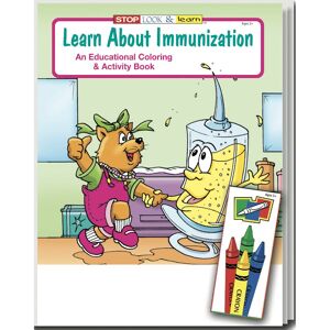 Learn About Immunization Coloring Book Sets - 4 Pack Crayons  16 Pages