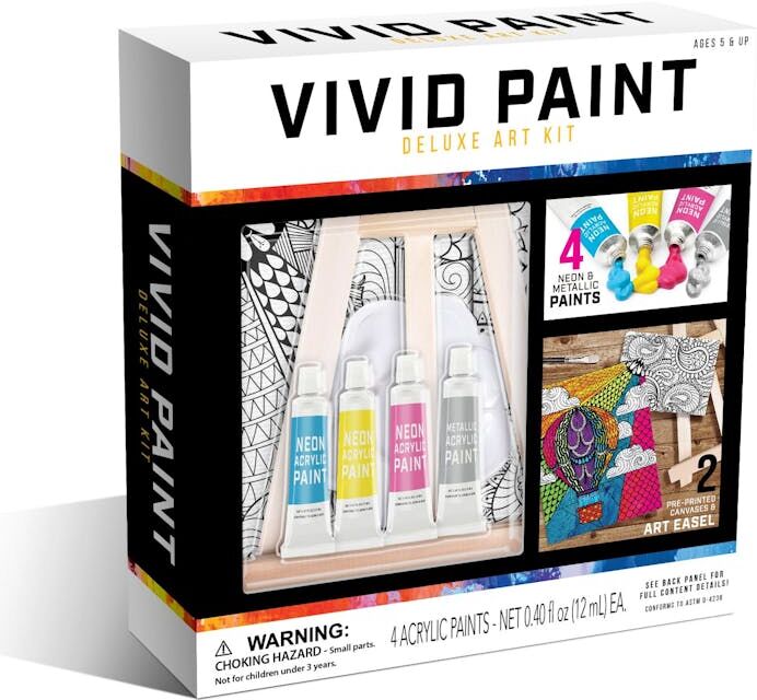 Vivid Paint Deluxe Art Kits - 4 Acrylic Paints Included