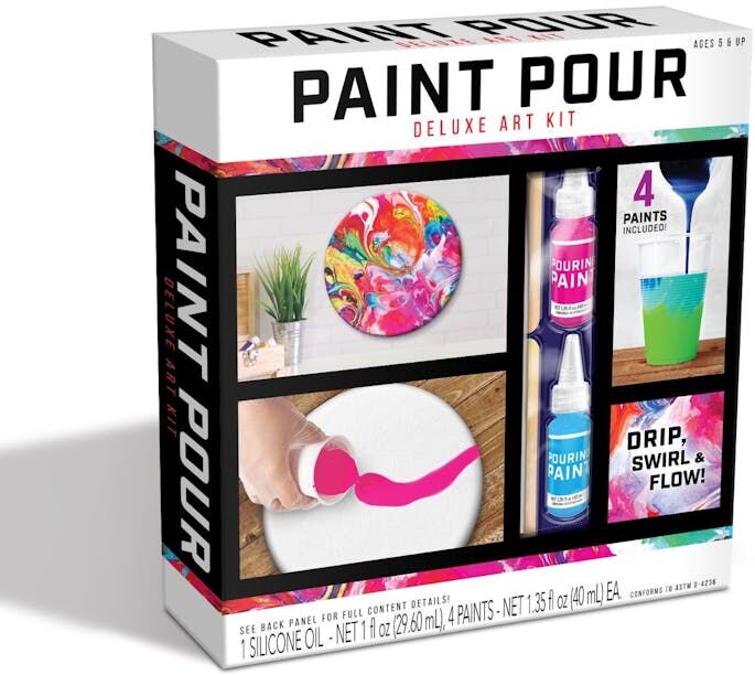 Paint Pour Deluxe Art Kits - 4 Colors Included