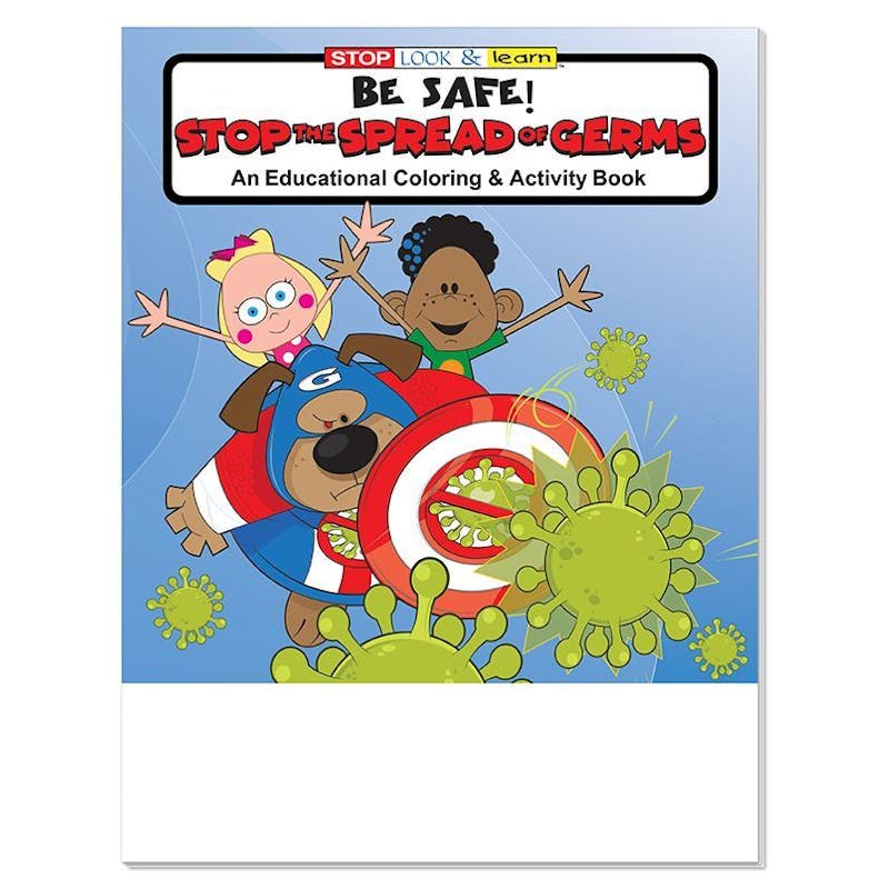 Stop Germ Spread Educational Coloring Book Sets - 16 Pages  Ages 3-9