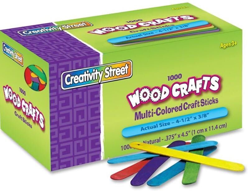 Wood Craft Sticks - Colored