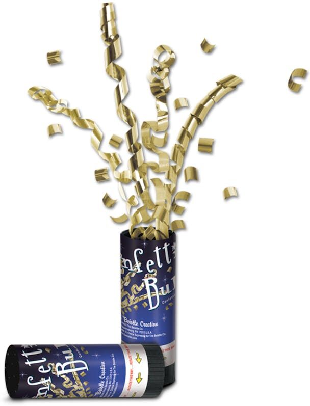 New Year Confetti Bursts - Gold