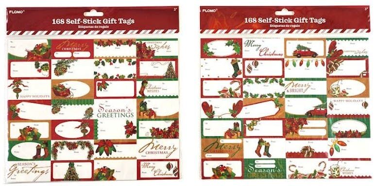 Christmas Gift Tags - Traditional Designs 168 Pack