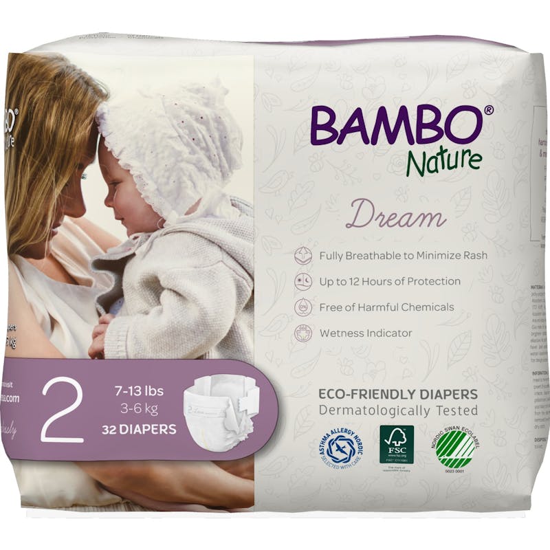 Organic Baby Diapers - 32 Count  Size 2  7-13 Lbs.