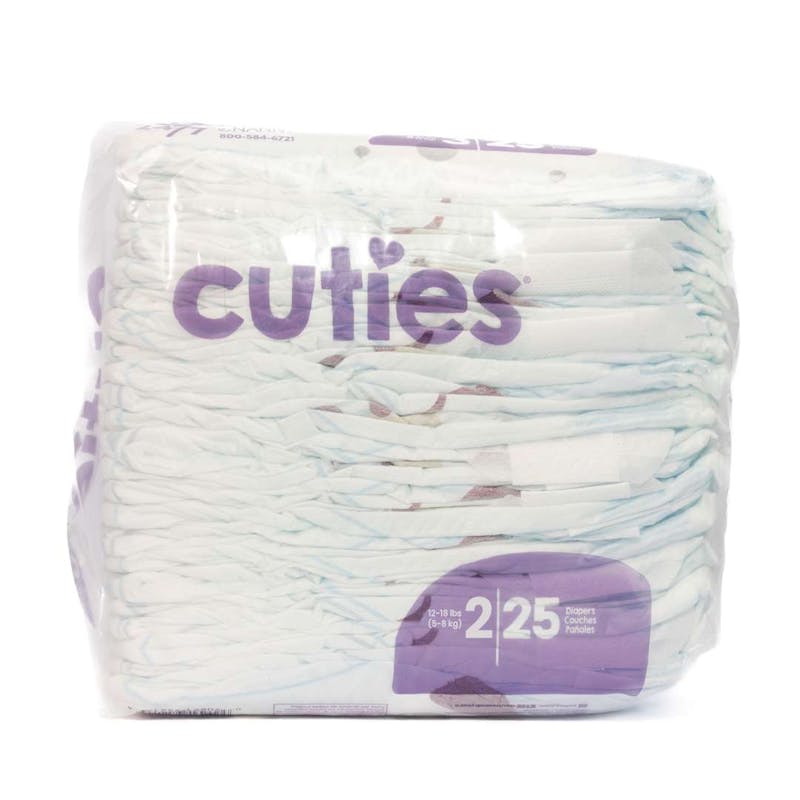 Cuties Diapers - Size 2  12-18 lbs.  200 Diapers