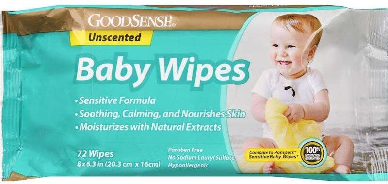 Baby Wipes - Unscented  72 Pack