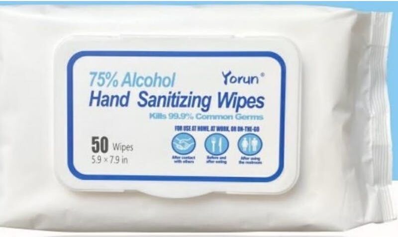 Hand Sanitizing Wipes - 75% Alcohol  50 Wipes per Pack