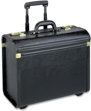 Rolling Laptop/Catalog Case - Black  22"  Telescoping Handle