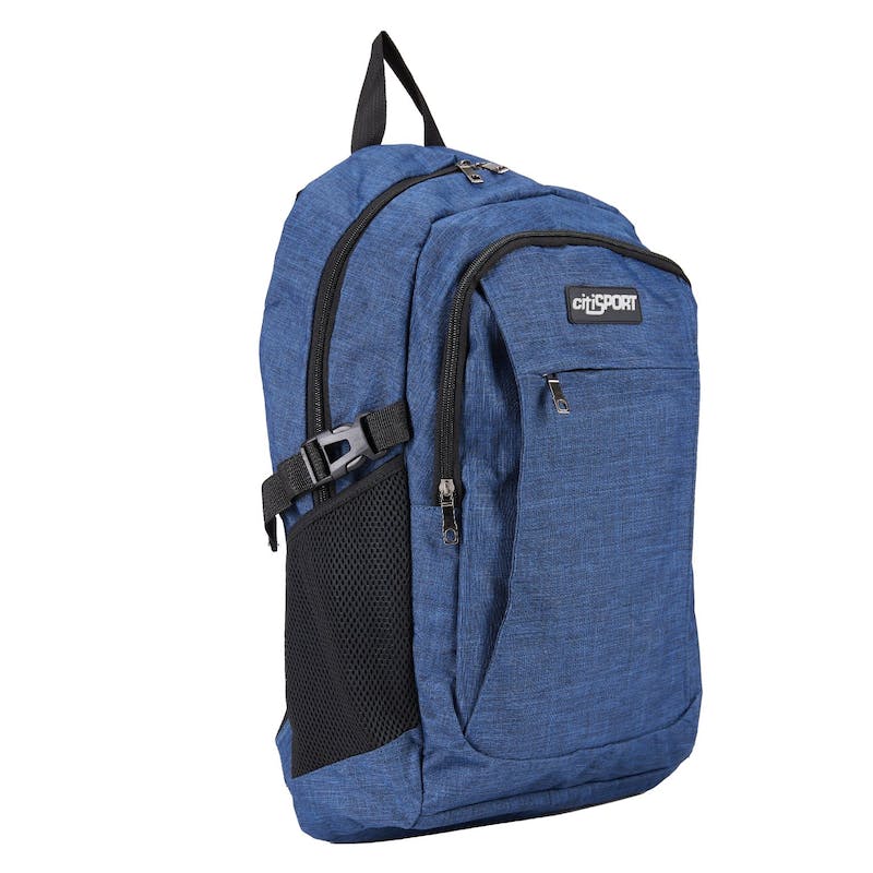 17" Classic Laptop Backpacks - Blue  Multi-Pocket  USB Port